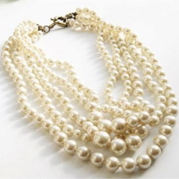 J. Crew 5-Strand Pearl Twisted Hammock Necklace - Picture 5 of 11